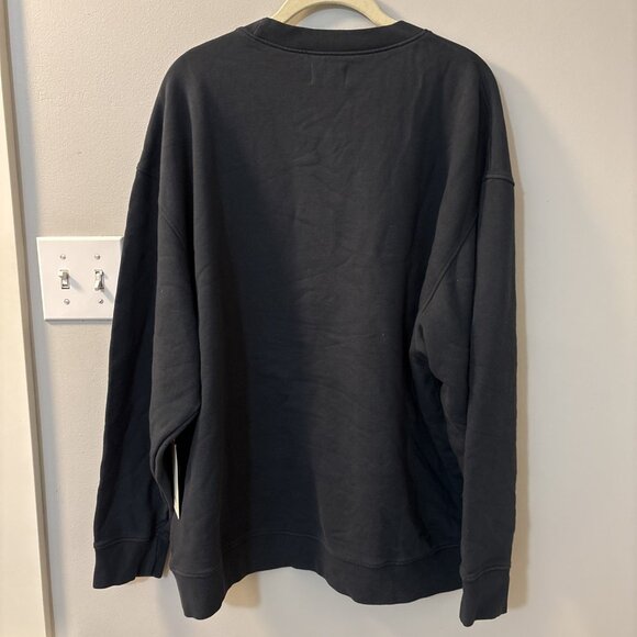 NWT Mate the Label Organic Fleece Oversized Sweatshirt in Midnight M/L Rare - Picture 5 of 7